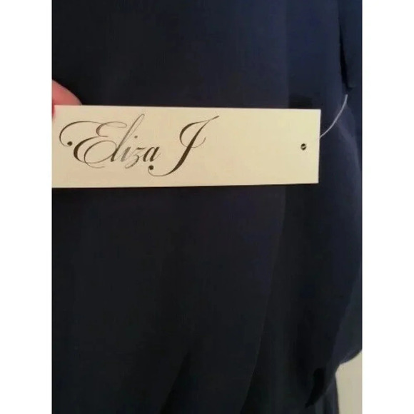 Eliza J Women's Cap Sleeve navy Wide Leg Jumpsuit size 8 - Picture 7 of 8